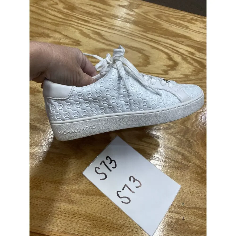 Michael Kors Colby Athletic Sneaker Women's 6 M White Leather Lace Up Low Top - Picture 7 of 9